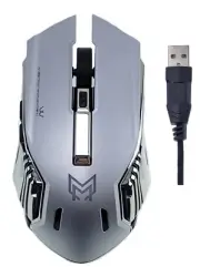 Gaming Mouse Mechanical GM88A Wired RGB Flowing Backlit light - Silver