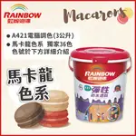 【RAINBOW虹牌油漆】421 彈性防水塗料 馬卡龍色系 電腦調色 有光（3公升裝）