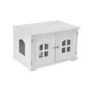 Costway 3 in 1 Wood Sideboard w/Detachable Divider & 2 Doors White