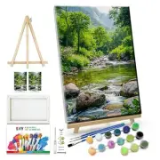 Landscape Paint by Number Kit for Adults Beginner with Easel Mountain PN05