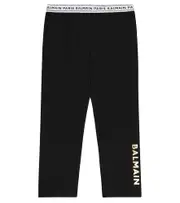 [Balmain Kids] Balmain Kids Baby logo jersey leggings M 36 black