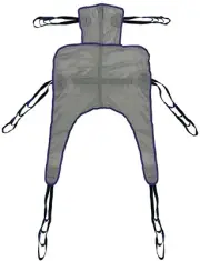 Tuffcare Universal Divided Leg Shower Commode Sling - Solid Fabric Polyester