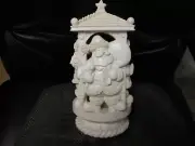 Flameless LED Porcelain Santa In Lantern Candle 12" NEW