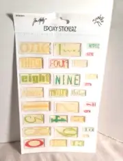 Tim Holtz Epoxy Stickerz Numbers Junk Journal