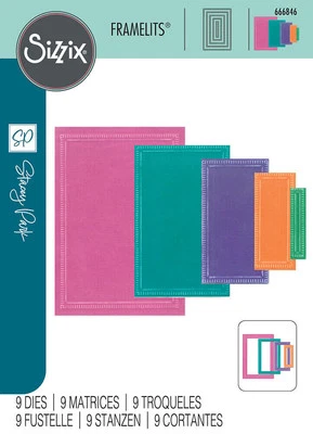 Sizzix Framelits Die Set (9PK) - Fanciful Reversed, Renee Deco Rectangles by Sta