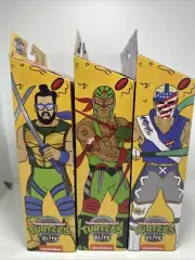 NEW-WWE X TMNT ELITE Series 2 Entire Wave: Cody as CASEY Rey as RAPH Seth as LEO