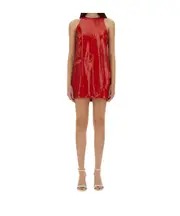 MSGM Sequined Crewneck Mini Dress IT40,IT44,IT42,IT46 RED