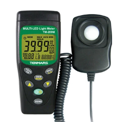 TENMARS TM-209M LUX FC Meter Light Tester Multi-Color LED Light Intensity #
