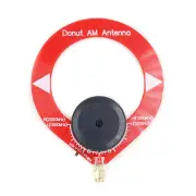 Donut AM Radio Antenna Red Mini Loop Antenna 500kHz-2000kHz Frequency Range Medium Wave Antenna