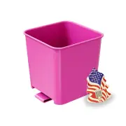 Portable Car Trash Can Garbage Bin Bag Organizer for Vehicles Waterproof Pink
