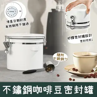 不鏽鋼咖啡豆密封罐1.2L (5.6折)
