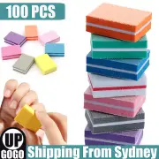 100PCS Mini Nail File File Beauty Polishing Block Polish Nail Sanding Buffer NEW