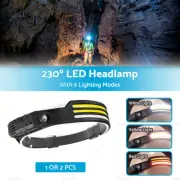 230º LED Head Torch Headlamp Rechargeable Super Bright Headlight