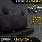 Mazda BT-50 UN - GP6 Premium Neoprene Rear Seat Covers - 100% Bench (Made to Order)