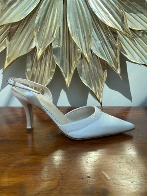 Gabriella & Lucido 'Helena' Ivory Silk Satin, wedding shoes UK3/36