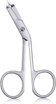 MISS SALLY Stainless Steel Eyebrow Scissors Handle Shaped Eyebrow Tweezers St...