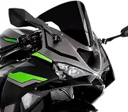 Motorbike for Kawasaki Ninja ZX6R ZX636 ZX 6R 636 2024 2025 Windscreen Windshield Wind Deflector Shield Screen Visor Glass (Black)