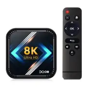 DQ08 RK3528 Smart TV Box Android 13 Quad Core Cortex A53 Support 8K Video 4K HDR10+ Dual Band Wifi BT Voice Remote Contr
