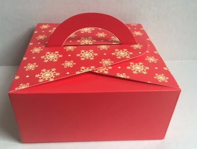 Mauve Floral / Red Snowflakes Pastry Box | for Cookie/Cupcake/Muffin | 12cts