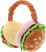 [LIFKOME] Cute Foldable Hamburger Ear Warmers for Thermal Earmuffs Fluffy Ear Covers Soft Portable Protection for Outdoor Activities Winter