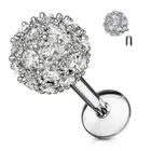 Piercing Labret Ear Ball Paved Rhinestones