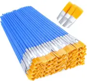 100 Small Paint Brushes – Flat Top, Nylon Bristles for Kids, Art Projects & Scho