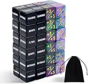 48 Pieces Ability Counter Dice,Black MTG Dice Counter, MTG Life Counter 1/+1, Massive Creature Stats Buff MTG Keyword Counters,MTG Dice Set for MTG, TCG, Card Games Accessories