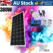 12V 380W Solar Panel Kit Home Fixed Caravan Camping Battery Charging Controller