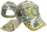 [Trade Winds] U.S. Army Emblem ACU Digital Camouflage Shadow Embroidered Cap Hat (Licensed), Multi, One Size