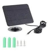 10X(10W 5V USB Solar Panel Kit IPX6 360 Adjustable Bracket for Security3812