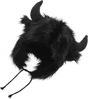 COLLBATH Animal Horn Plush Cap Cute Thermal Beanie Hat for Cosplay Fancy Dress Parties and Stage Performances Fluffy Ear Protection for Cold Weather Wear