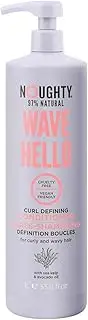 Noughty 97% Natural Wave Hello Curl Defining Conditioner, 97% Natural Sulphate Free Vegan Haircare, Vitamin Rich Formula for Curly and Wavy Hair, with Sea Kelp and Avocado Oil 1L