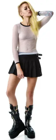 [Lip Service] Fash-ist Fishnet Long Sleeve Top