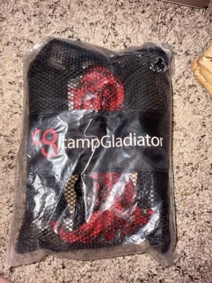 NEW Camp Gladiator Workout Jump Rope Red & Black Mesh Bag