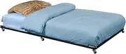 2K Furniture Designs - Morley Black Metal Roll-Out Twin Trundle Bed Frame