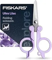 Fiskars Explore Folding Scissor, Designer Collection, Ultra Lilac, Travel Friendly