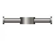 Milli PURE VERTICAL HEATED TOWEL RAIL ROBE HOOK Gunmetal