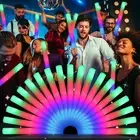 64 Foam Glow Sticks, LED Foam Sticks, Foam Light Up Sticks with 3 Mode Colorf...