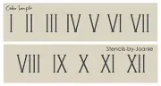 Roman Numeral Stencil 1.75" tal Skinny Number Clock Cottage Vintage Address Home
