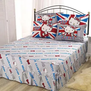 斷貨出清 HELLO KITTY 英倫風 精梳棉 問貨再下單 單人 雙人 床包組 加大床罩 薄被套 兩用被