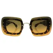 Miu Miu MU 02R 7S0-0A3 - Light Havana-Orange Gradient Light Green by Miu Miu ...
