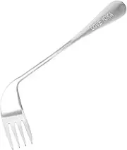 HAMPPLIES Right Hand Angled Fork for Disabled Lightweight Ergonomic Eating Aid Comfortable Handle for Elderly and Patients for Daily Use and Mobility