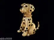 Carolee Dalmation Dog with a Clear Crystal Swarovski Dog Collar Brooch Pin