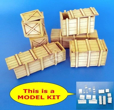 Plus Model 1/35 Big Wooden Transport Crates & Shipping Containers (6 boxes) 453