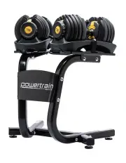 Powertrain 48kg Adjustable Dumbbell Set W/ Stand Home Gym Weights Gold