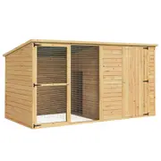 Dog Kennel Extra Large 2.28M Wooden House Bed Outdoor Pet Puppy Cabin Log