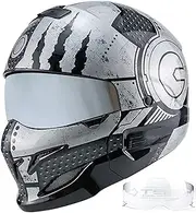 Motorbike Helmet Open Face Helmet Personalized Motocross Helmet Jet Helmet with Clear Lens for Men Women Street Racing Motorcycle Cruiser DOT/ECE Approved