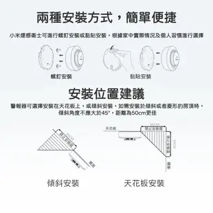 小米 米家 煙感衛士 煙霧傳感器二代 火災警報器 煙霧感測 感應器 感知器 APP智能管理 需搭配智能網關 ⚝