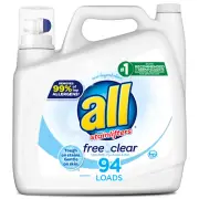 Free Clear Liquid Laundry Detergent, 141 Oz, 94 Loads