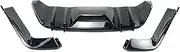 Rear Bumper Diffuser Compatible With Mustang 2015-2017 Carbon Fiber Look Glossy Black Matte Black Car Accessories Corner Extension(Carbon Fiber Look)